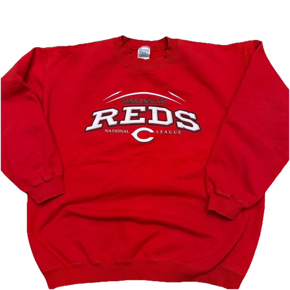 Vintage Reds Graphic Sweatshirt in Red with White & Black Logo